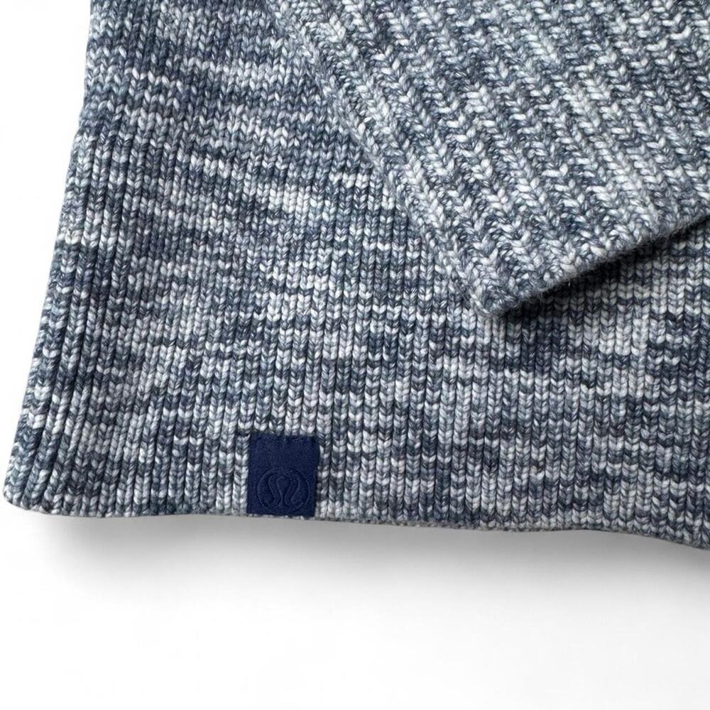 Lululemon Athletica Sweater Night Sea Blue Boxy Cotton Blend Size Medium - Picture 8 of 10